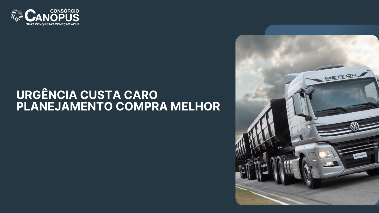 Urgência custa caro, planejamento compra melhor.